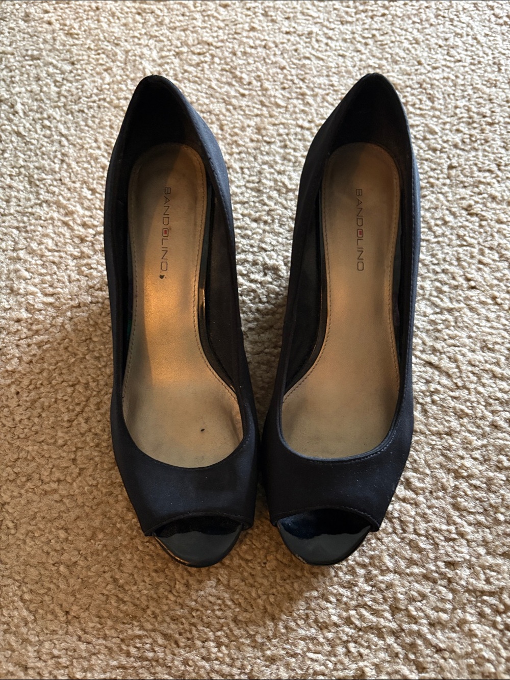 Bandolino Black Open-Toe Women's Heels